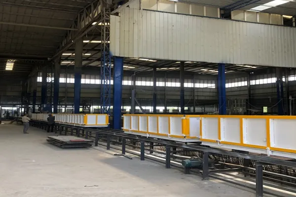 خط إنتاج ألواح الجدران الخرسانية الرغوية في مقاطعة Sichuan، الصين